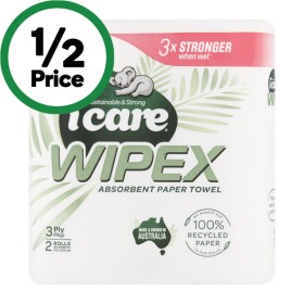 icare+Wipex+Recycled+Paper+Towel+Pk+2