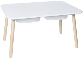Kadink+Rascal+Kids+Table+with+2+Tubs+-+White