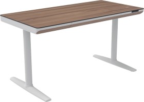 Helsinki+Electric+Sit+Stand+Desk+1400mm+-+Walnut%2FWhite