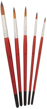 Born+Round+Taklon+Paintbrush+Set+5+Pack
