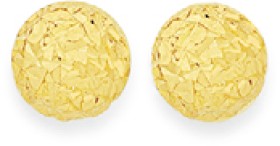 9ct-Gold-5mm-Diamond-cut-Ball-Stud-Earrings on sale