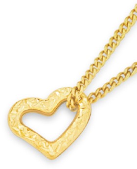 9ct-Gold-8mm-Floating-Heart-Pendant on sale