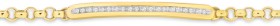 9ct+Gold+Diamond+ID+Bar+Belcher+Bracelet