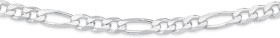 Italian-Sterling-Silver-Bevelled-31-50cm-Solid-Dia-Cut-Figaro-Chain on sale