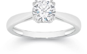 Sterling-Silver-Cubic-Zirconia-Solitaire-Ring on sale