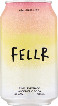 NEW+Fellr+Alcoholic+Soda+Pink+Lemonade+Cans+330mL