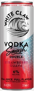 NEW+White+Claw+Vodka+Smash+Strawberry+Guava+Cans+330mL