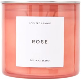 Rose+Inspired+Glass+Candle