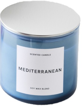 Mediterranean+Inspired+Glass+Candle