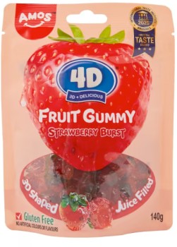 Amos+4D+Strawberry+Burst+Fruit+Gummy+140g