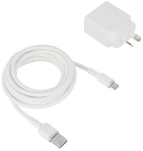 Wall+USB+Charger+with+USB-A+to+USB-C+-+White