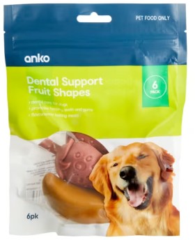 6-Pack-Pet-Treat-Dental-Bites-Fruit-Shapes on sale