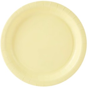 16+Piece+Pastel+Yellow+Paper+Plates