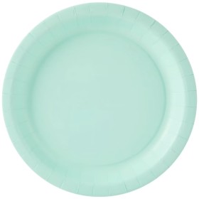 16+Piece+Pastel+Green+Paper+Plates