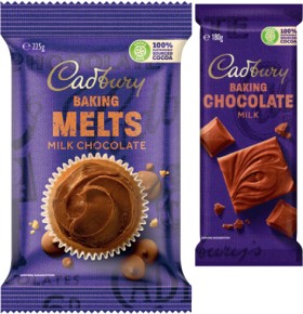 Cadbury+Baking+Chocolate+Block+180g%2C+Melts+225g+or+Chips+200g+Selected+Varieties
