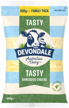 Devondale+Shredded+Cheese+Family+Pack+600g+Selected+Varieties