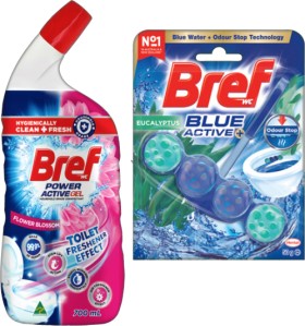 Bref+Rim+Block+Toilet+Cleaner+50g+or+Gel+600%E2%80%91700mL+Selected+Varieties