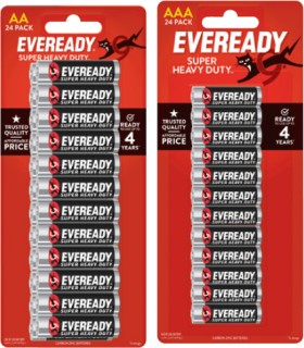 Eveready+Super+Heavy+Duty+AA+or+AAA+Batteries+24+Pack