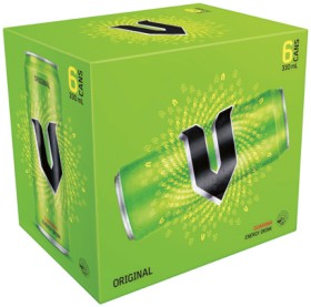 V+Energy+Drink+6x330mL+Selected+Varieties