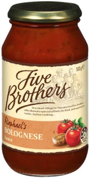 Five+Brothers+Pasta+Sauce+500g+Selected+Varieties