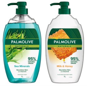 Palmolive+Naturals+Body+Wash+1+Litre+or+Luminous+Oils+Body+Wash+750mL+Selected+Varieties