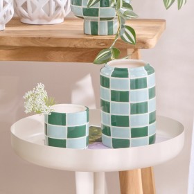 Charlie-Green-Check-Vase-by-MUSE on sale