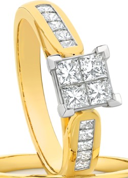 18ct-Gold-Diamond-Engagement-Ring on sale