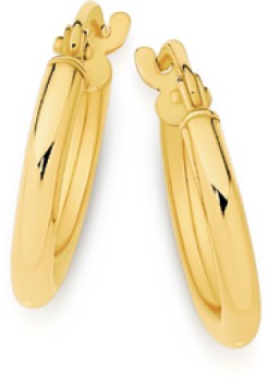9ct-Gold-Polished-2x10mm-Hoop-Earrings on sale