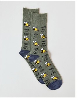 Kenji-Socks-Khaki-Marle on sale