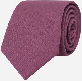Blaq+Linen+Textured+Tie+-+Berry