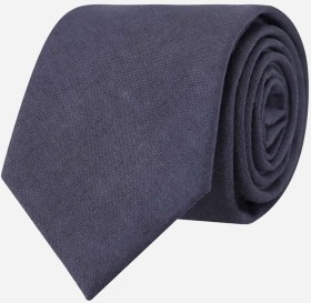 Blaq+Linen+Textured+Tie+-+Navy