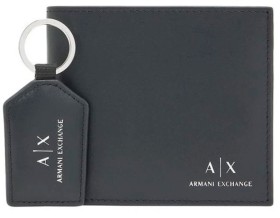 Armani+Exchange+Leather+Wallet+and+Keyring+Gift+Set