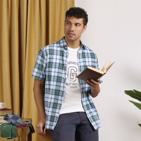 Gant+Reg+Cotton+Linen+Check+SS+Shirt