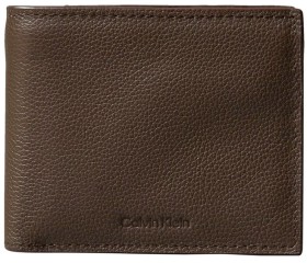 Calvin+Klein+Leather+Bifold+Wallet+-+Brown