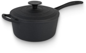 The+Cooks+Collective+Cast+Iron+Seasoned+Saucepan+19cm
