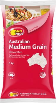 SunRice-Medium-Grain-White-or-Brown-Rice-5kg on sale