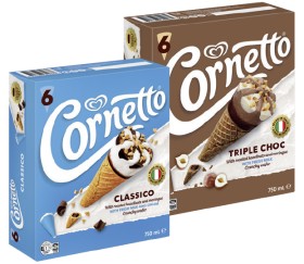 NEW+Streets+Cornetto+Classico+Vanilla+or+Triple+Choc+6+Pack