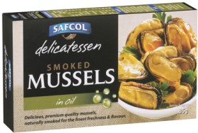 Safcol-Delicatessen-Mussels-85g-Selected-Varieties on sale