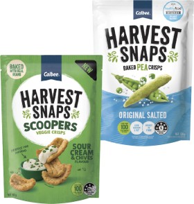 Harvest+Snaps+Pea+Crisps+120g+or+Scoopers+90g