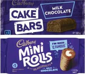 Cadbury+Cake+Bars+or+Mini+Rolls+105g-125g