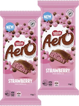 NEW+Nestl%26eacute%3B+Aero+Strawberry+Block+Chocolate+118g