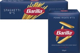 Barilla+Penne+Rigate+No.+73+or+Spaghetti+No.+5+Pasta+500g