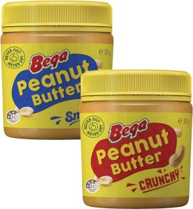 Bega+Smooth+or+Crunchy+Peanut+Butter+375g