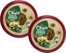 NEW+Obela+Garlic+Hommus+with+Smashed+Falafel+Dip+220g