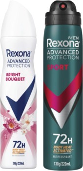 Rexona+Advanced+Protection+72hr+Antiperspirant+Aerosol+Deodorant+220mL