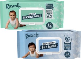 Rascals+Premium+Baby+Wipes+72+Pack-80+Pack