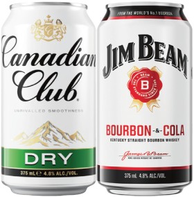 Canadian-Club-48-or-Jim-Beam-48-Varieties-6-Pack on sale