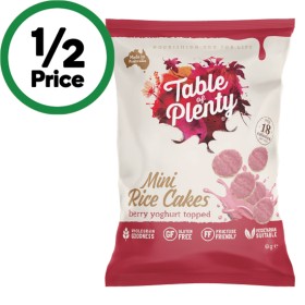 Table-of-Plenty-Mini-Rice-Cakes-60g-From-the-Health-Food-Aisle on sale