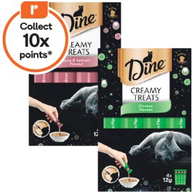 Dine+Creamy+Cat+Treats+Pk+4+x+12g