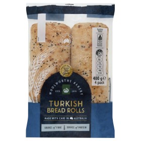 Woolworths+Turkish+Rolls+400g+Pk+4